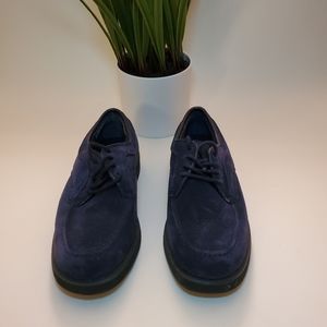 Vintage Hush Puppies Classic Oxford Shoes, Black Suede Kids Shoes. Size 11.M